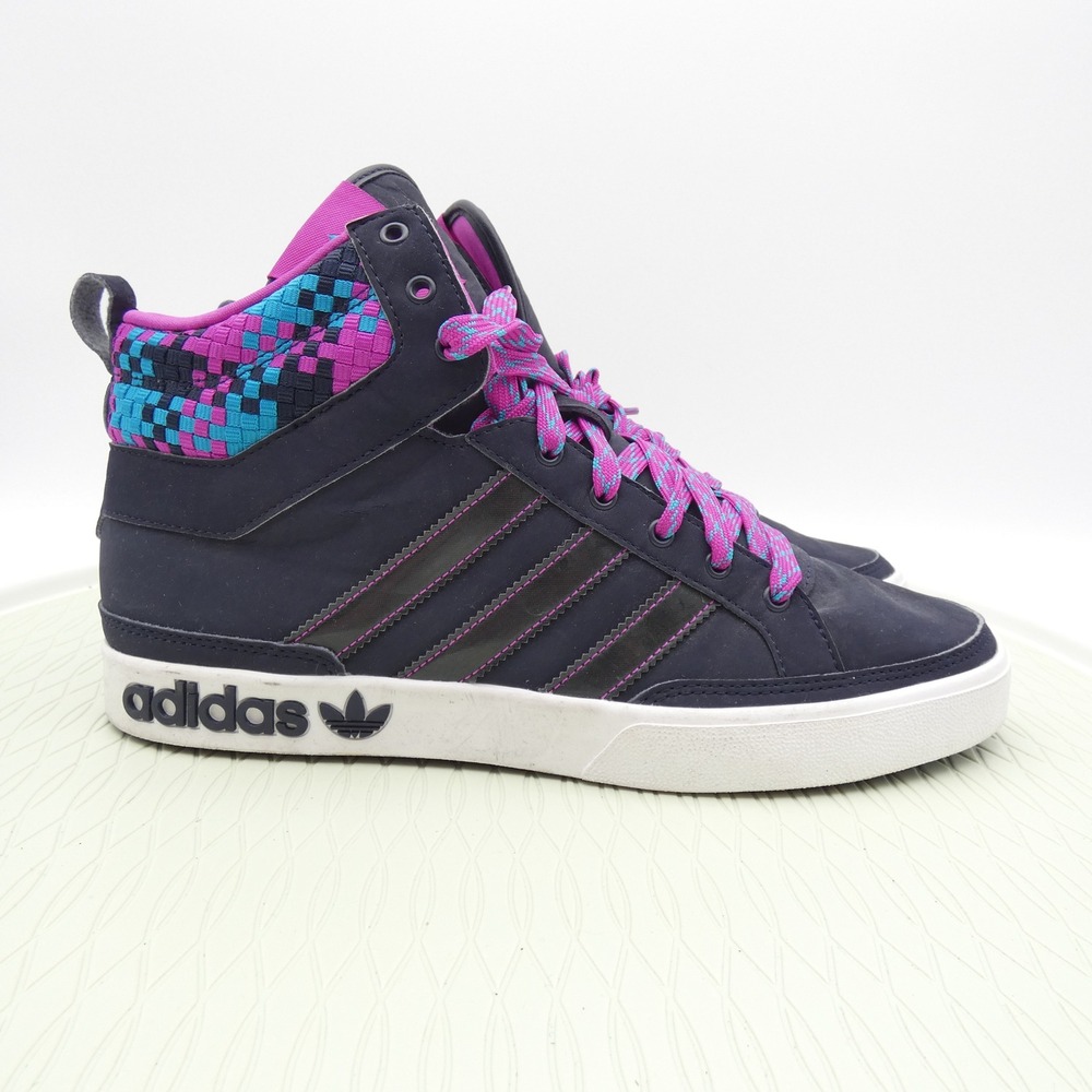 Adidas NEO Raleigh High Top Sneakers Black Pink Teal G67461 Womens 8